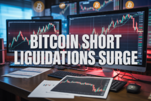 bitcoin short liquidations surge​