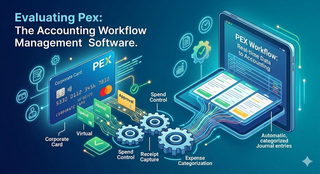evaluate the fintech company pex on accounting workflow management software