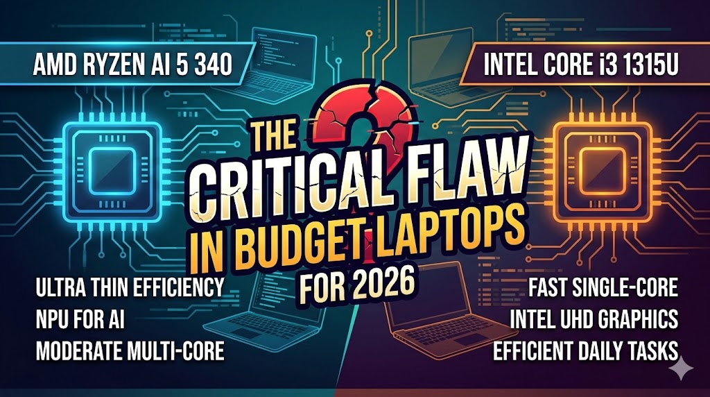 AI 5 340 vs i3 1315U: The Critical Flaw in Budget Laptops for 2026